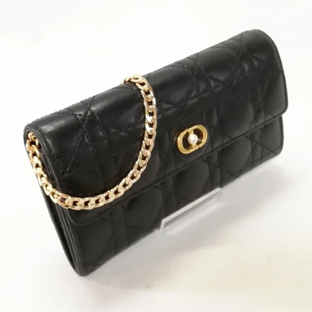 Dior Wallet Black Gold